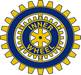 A blue and yellow gear with text  Description automatically generated